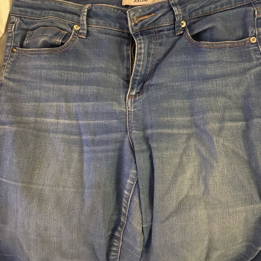 JustFab Classic Blue Denim Pants